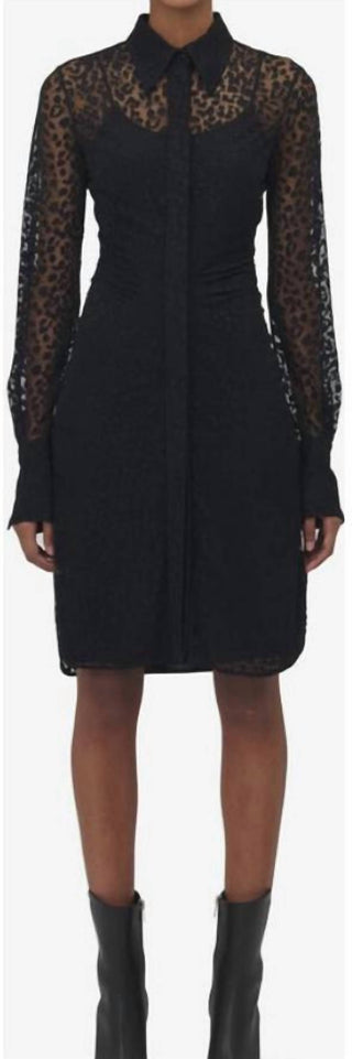 Alexander Mcqueen - Leopard Devore' Jersey Day Dress