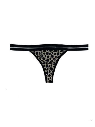Titov - Women's Molly Leopard Print Lace Thong
