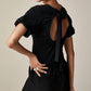 J.Crew - Open-back Puff-sleeve Top In Stretch Cotton Blend