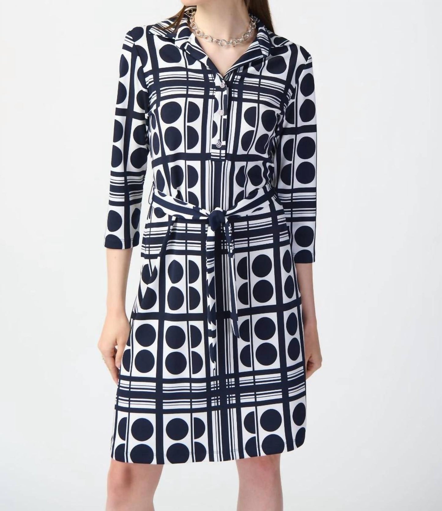 Joseph Ribkoff - Geometric Print Shirtdress