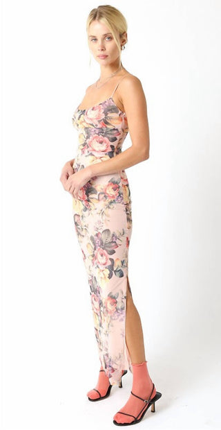 Olivaceous - Fiona Floral Dress