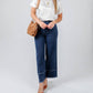 Lysse - Women's Fringe Wide Leg Crop Denim Pants
