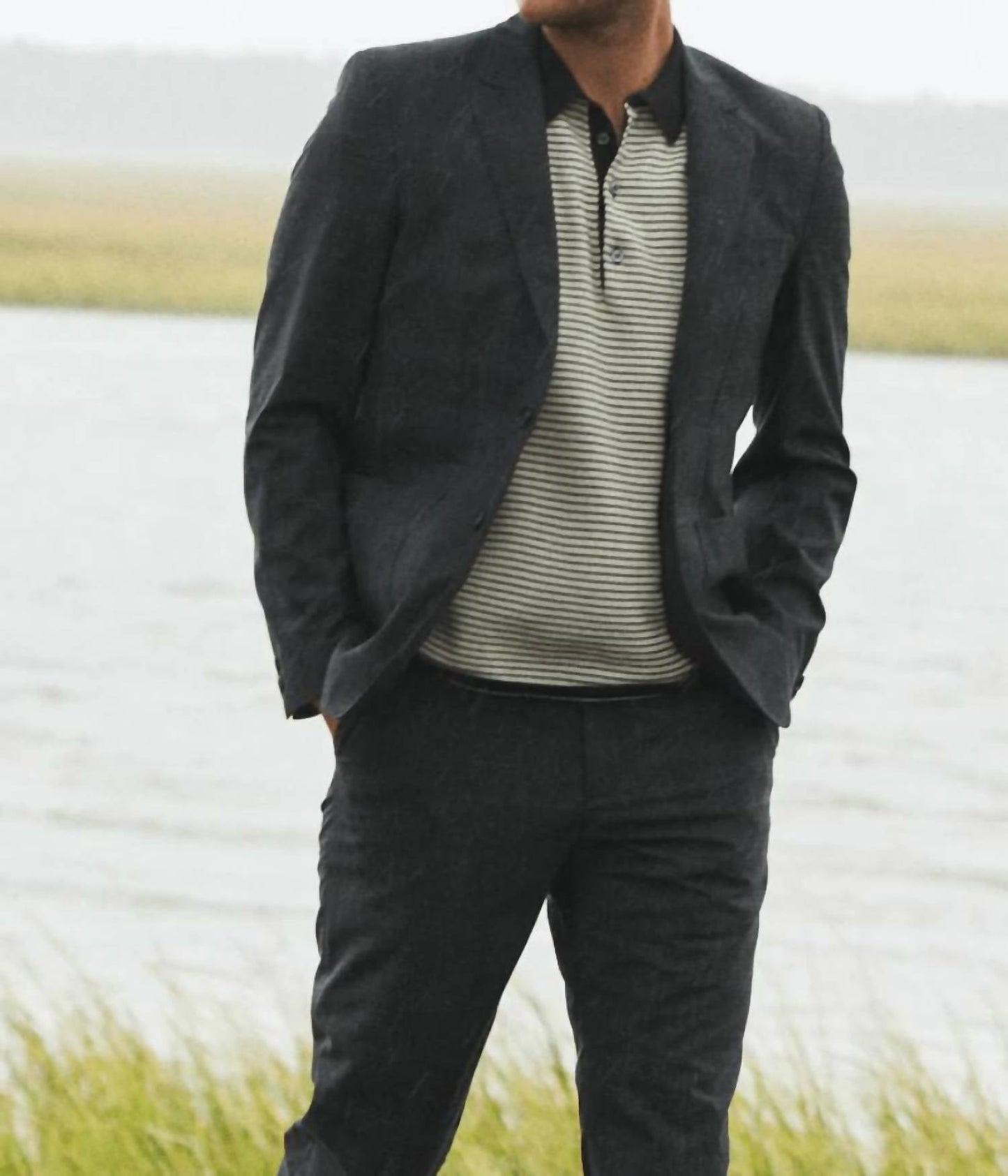 Billy Reid - Stripe Sweater Polo Shirt