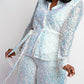 The Curve La - Plus Size Sequins Shirt And Wide-leg Pants Set