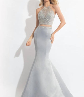 Rachel Allan - Matte Satin Two-piece Mermaid Gown
