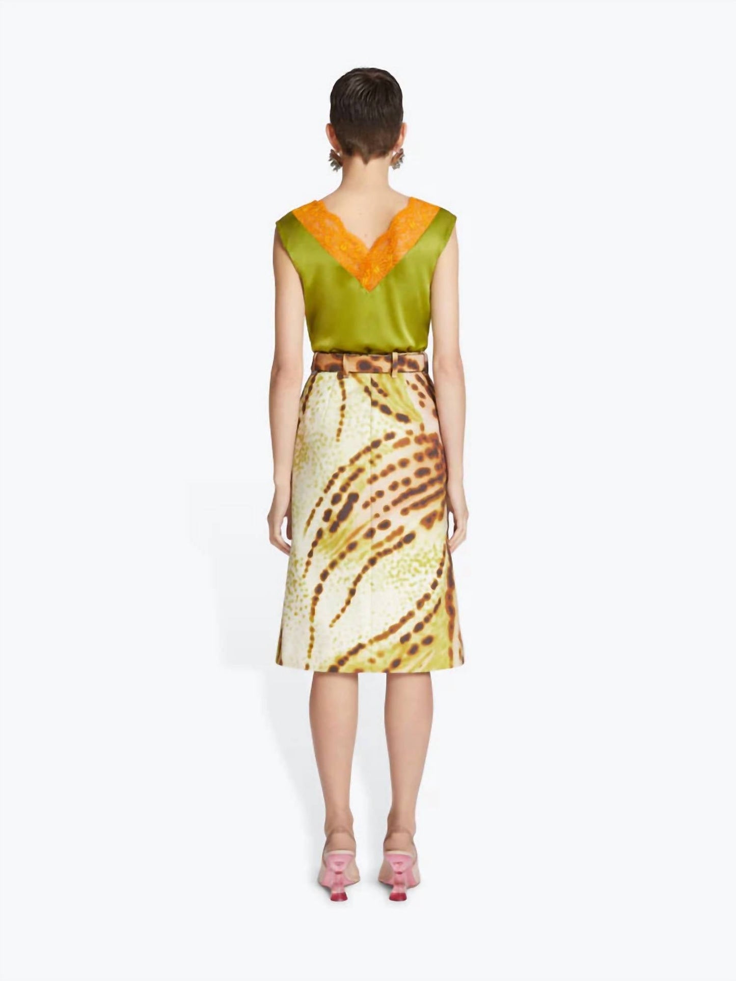 Dries Van Noten - Printed Belted Skirt