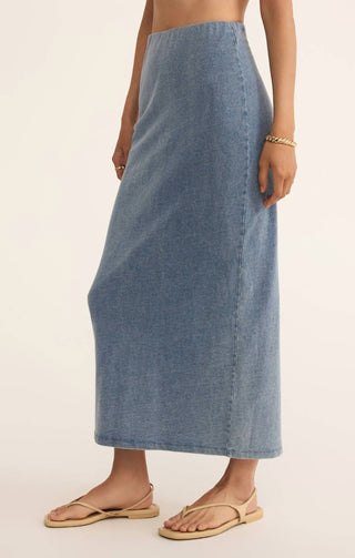 Z Supply - Women's Gail Jersey Denim Midi Skirt - Plus