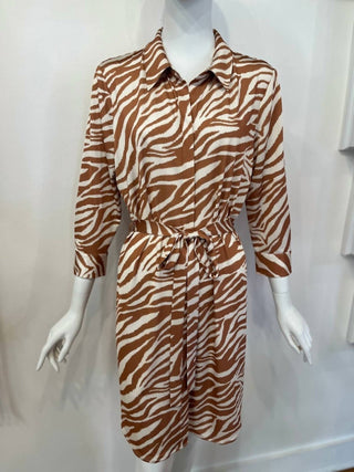 L'Agence - Żebra Print Shirt Dress