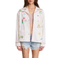 Flat White - Joshua Embroidered Lightweight Jacket