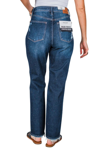 Judy Blue - High Waist Rigid Magic Heavy Destroy Straight Jean