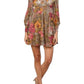 Fate - Velvet Burnout Tiered Mini Dress
