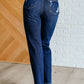 Judy Blue - High Rise Rigid Magic Distressed Straight Jeans