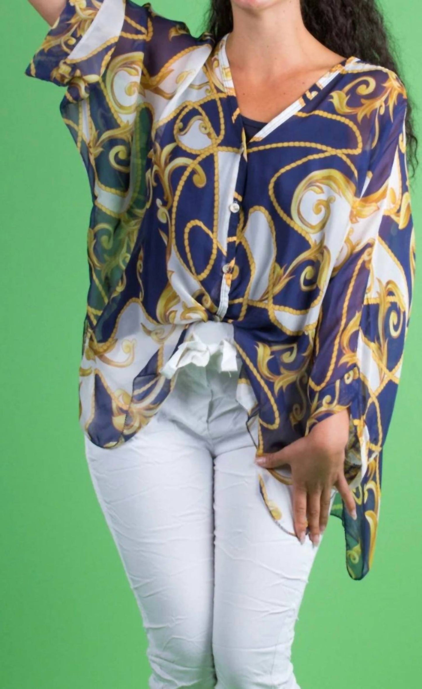 Gigi Moda - Angelo Baroque Silk Blouse