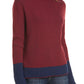 La Ligne Turtleneck Cashmere Sweater Burgundy Navy Size Large