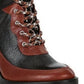 Antonio Melani - Women's Penn Leather And Fabric Lug Solebooties Block Heel
