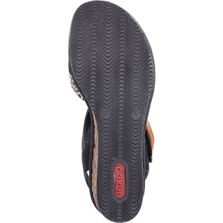 Rieker - Women's Faux Leather Wedge Sandals