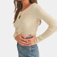 &Merci - Ribbed Cut-Out Sweater