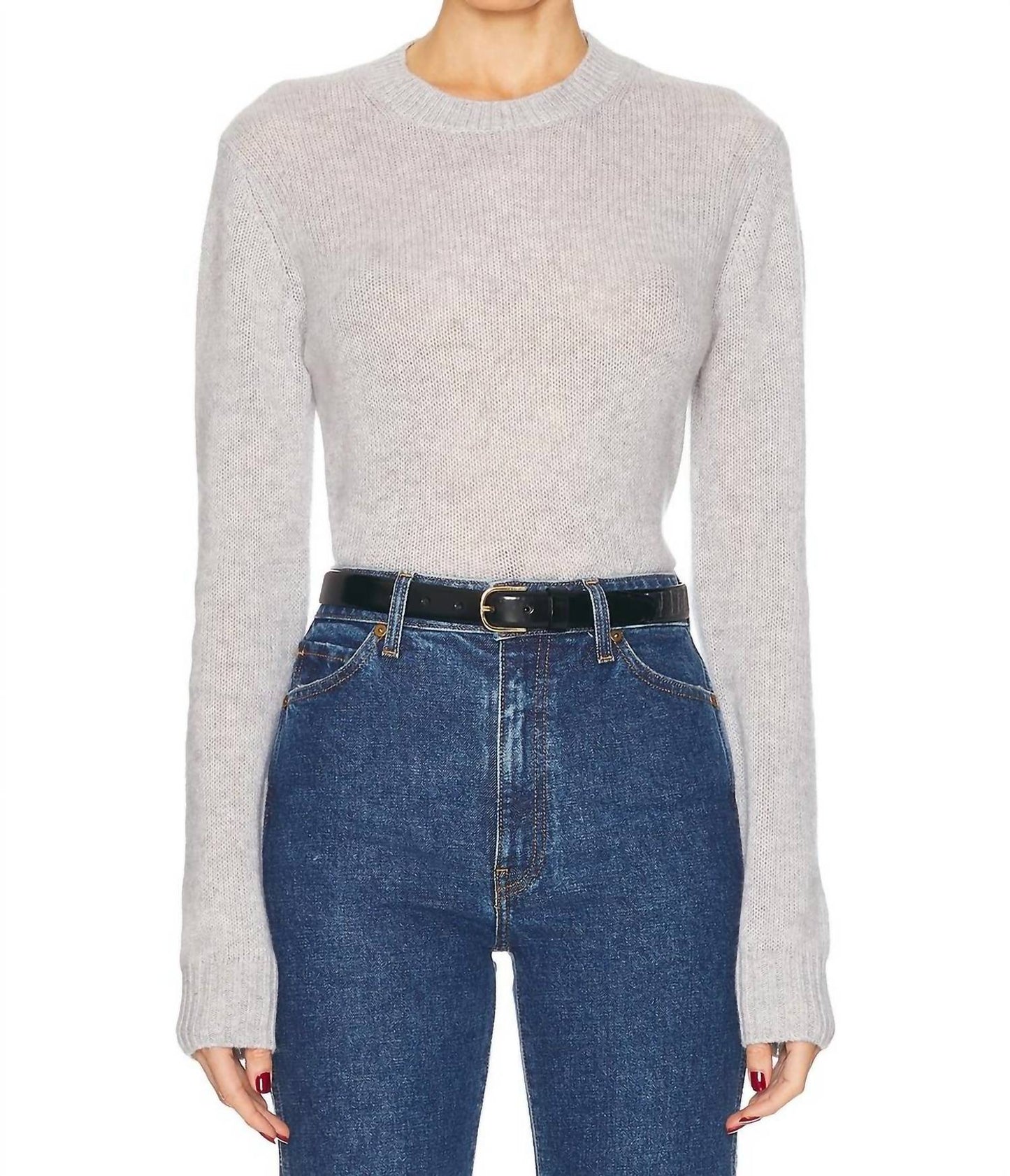 Enza Costa - Cashmere Easy Long Sleeve Crew Neck Sweater