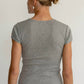 Donni. - Pointelle Baby Tee