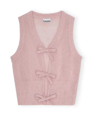 Ganni - Light Mohair Tie String Vest