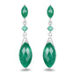8.52 Carat Dyed Emerald & Emerald .925 Sterling Silver Earrings