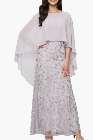 Slny - Chiffon Caplet Long Mother Of The Bride Dress