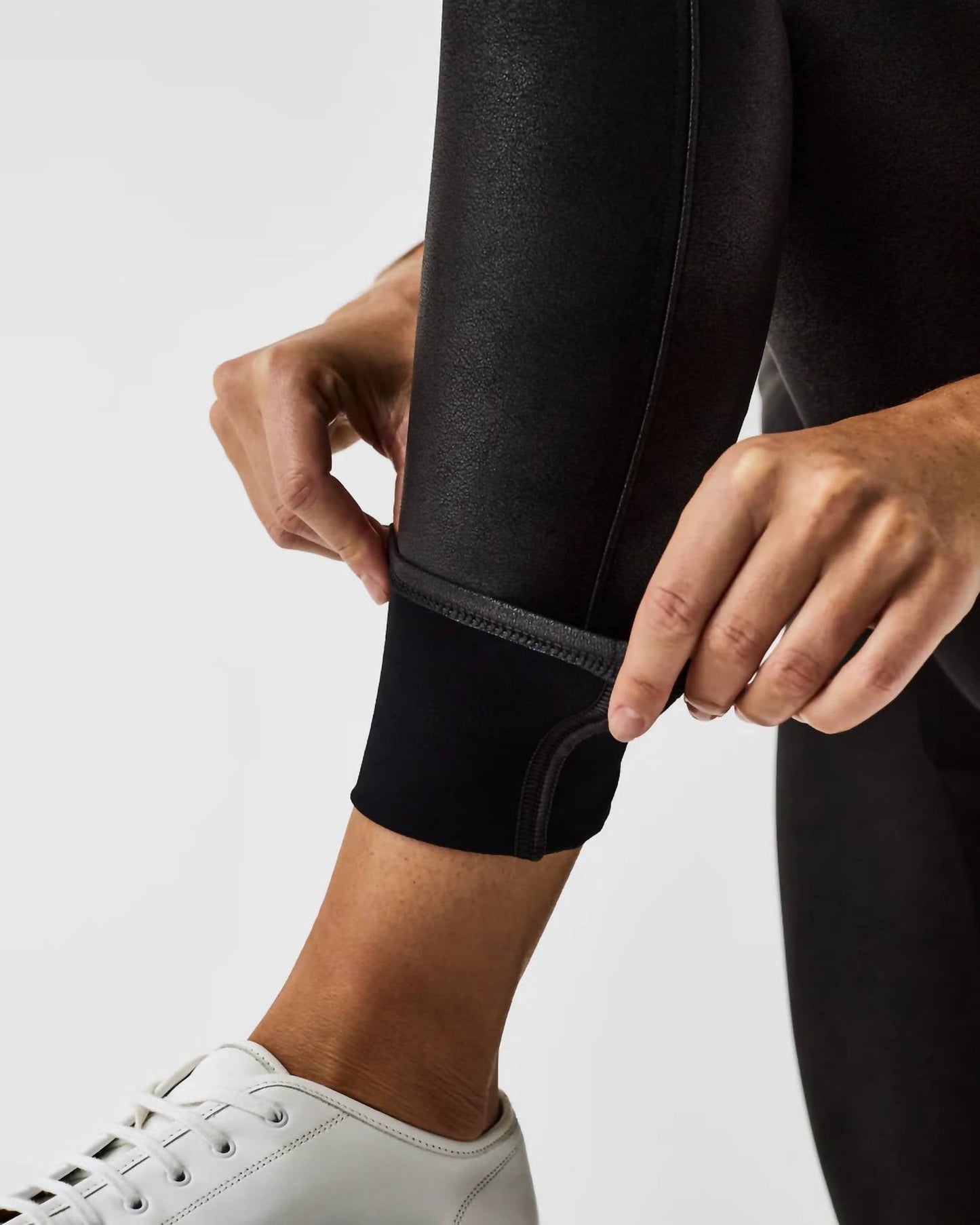 Spanx - Faux Leather Fleece-lined Legging