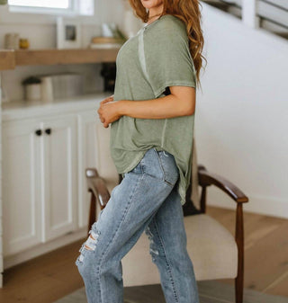 Zenana - Mineral Wash T Shirt