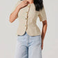 Astr - Saige Cutaway Linen Blend Jacket