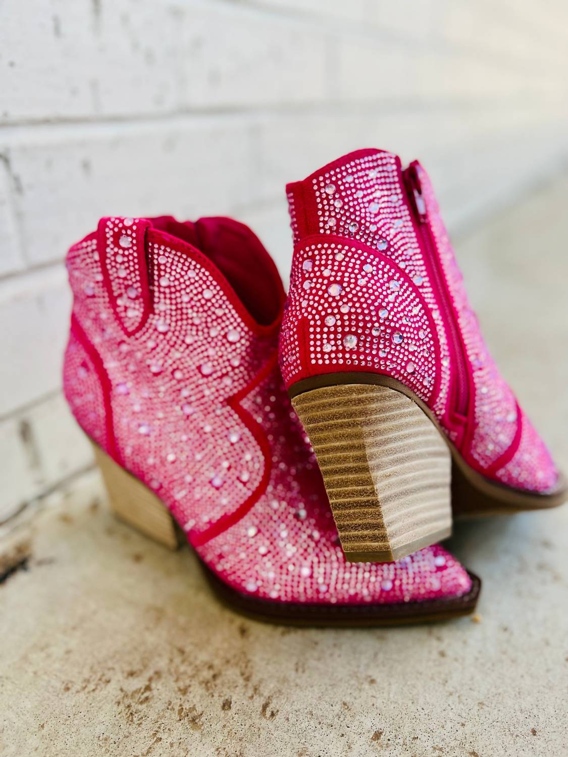 Very G - Women's Leg Up Rhinestone Booties