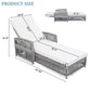 GO 2 Piece Long Reclining Chaise Outdoor Wicker Lounge Set