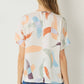 Entro - Brushstroke V-neck Top