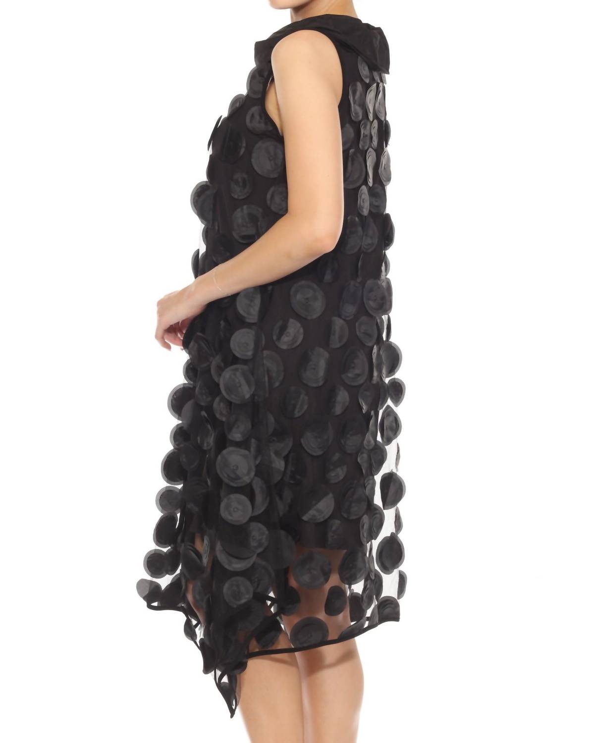 Joseph Ribkoff - 3d Dot Mesh Trapeze Dress