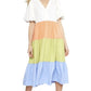 Entro - Colorblock Midi Dress