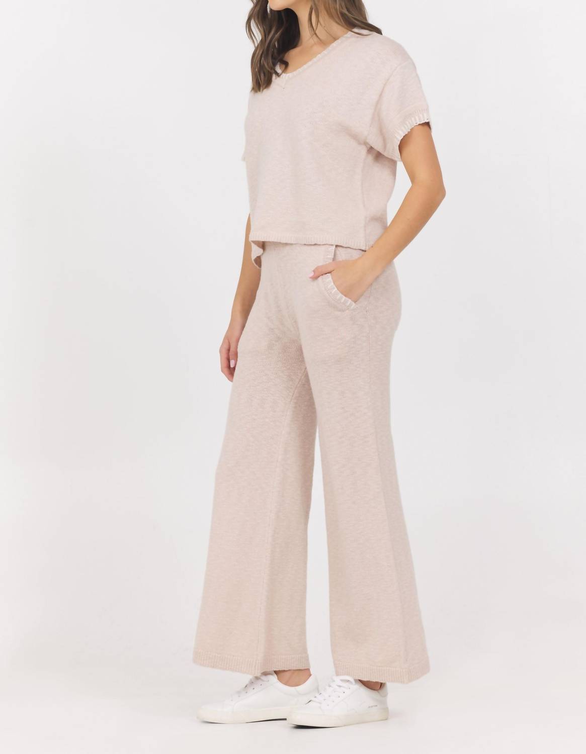Vintage Havana - Knit Pant With Whip Stitch