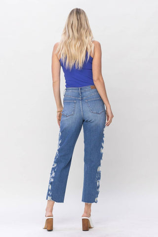 Judy Blue - High Waist Destroyed Sideseam Crop Jeans