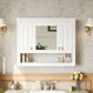 Wall-Mounted Bathroom Cabinet With Mirror And Open Shelf - White