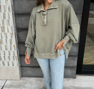 Free People - Camden Henley Sweatshirt