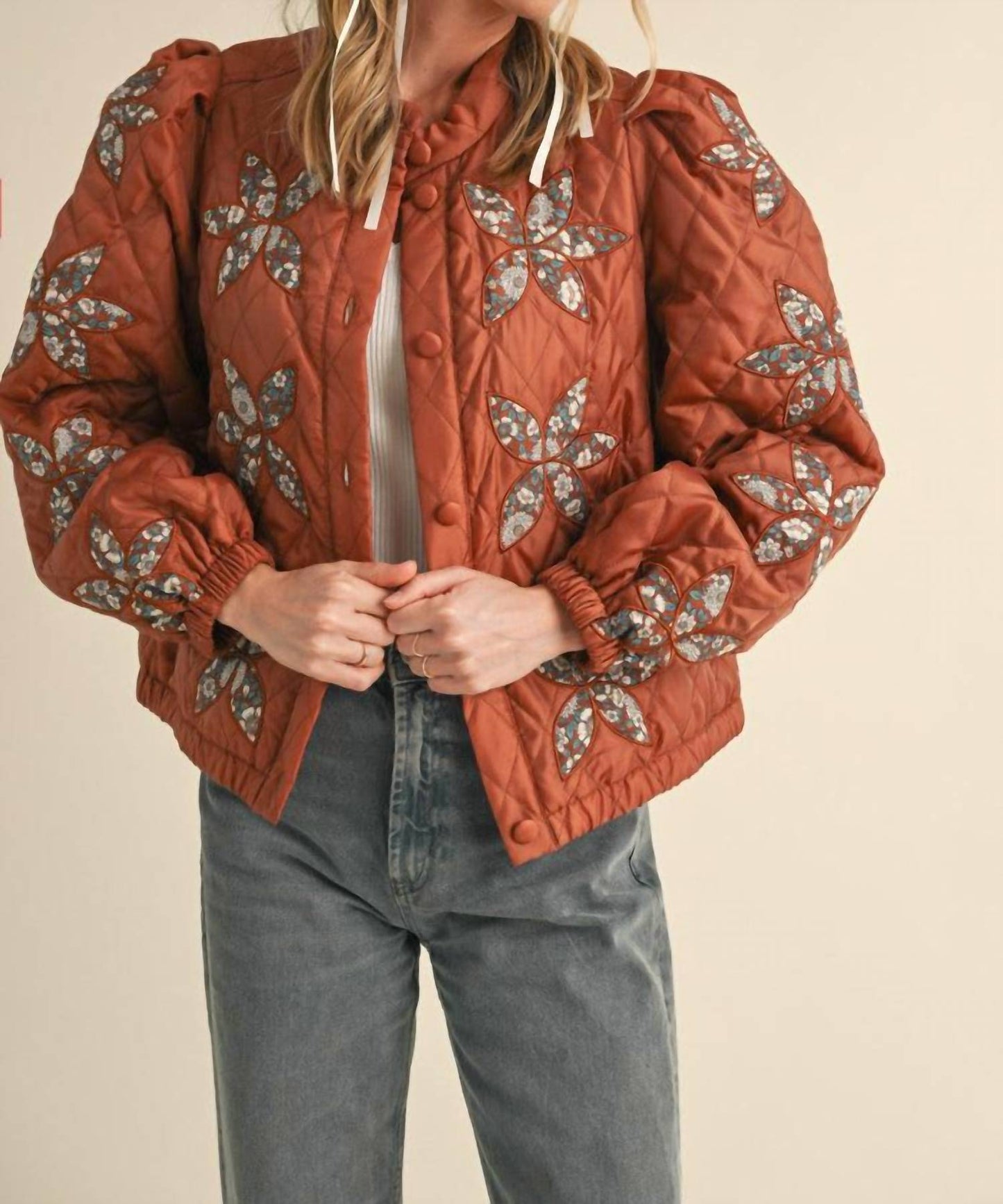 &Merci - Grandma's Favorite Quilted & Floral Jacket