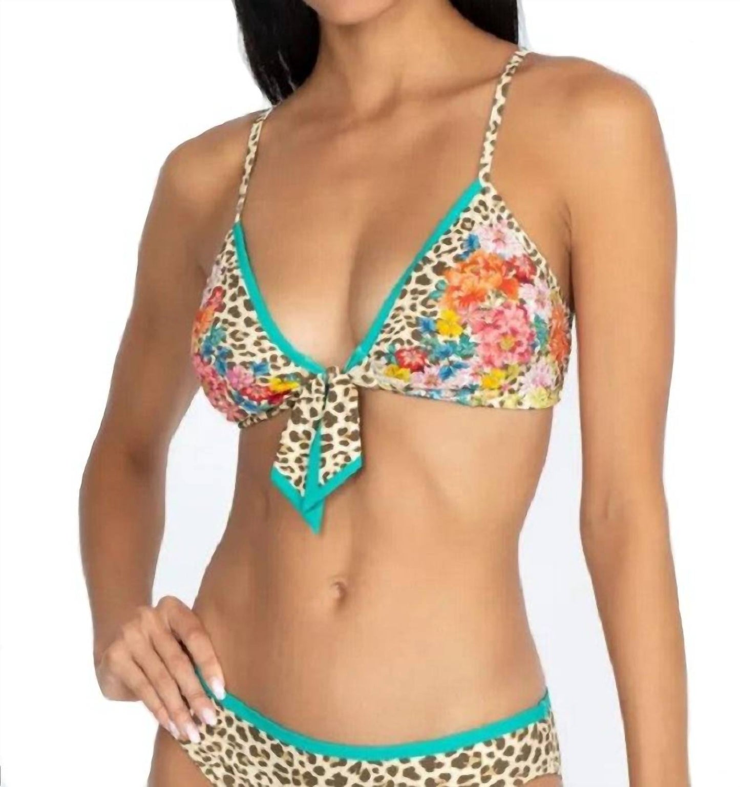 Johnny Was - Mia Front Tie Bikini Top