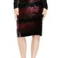 Vince Camuto - Ombre Stripe Sequin Lined Pencil Skirt