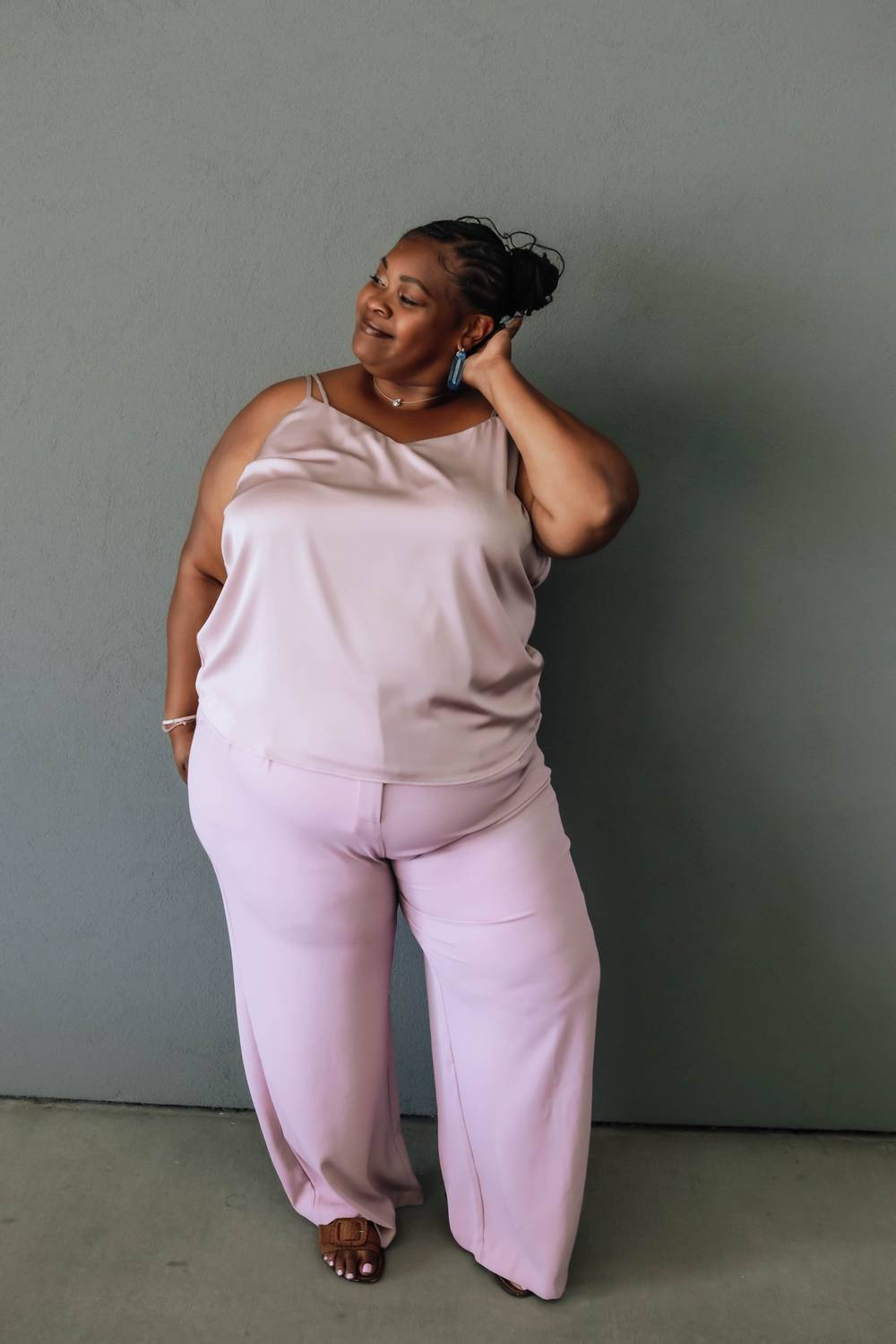 Skies Are Blue - Sora High Rise Wide Leg Pants - Plus