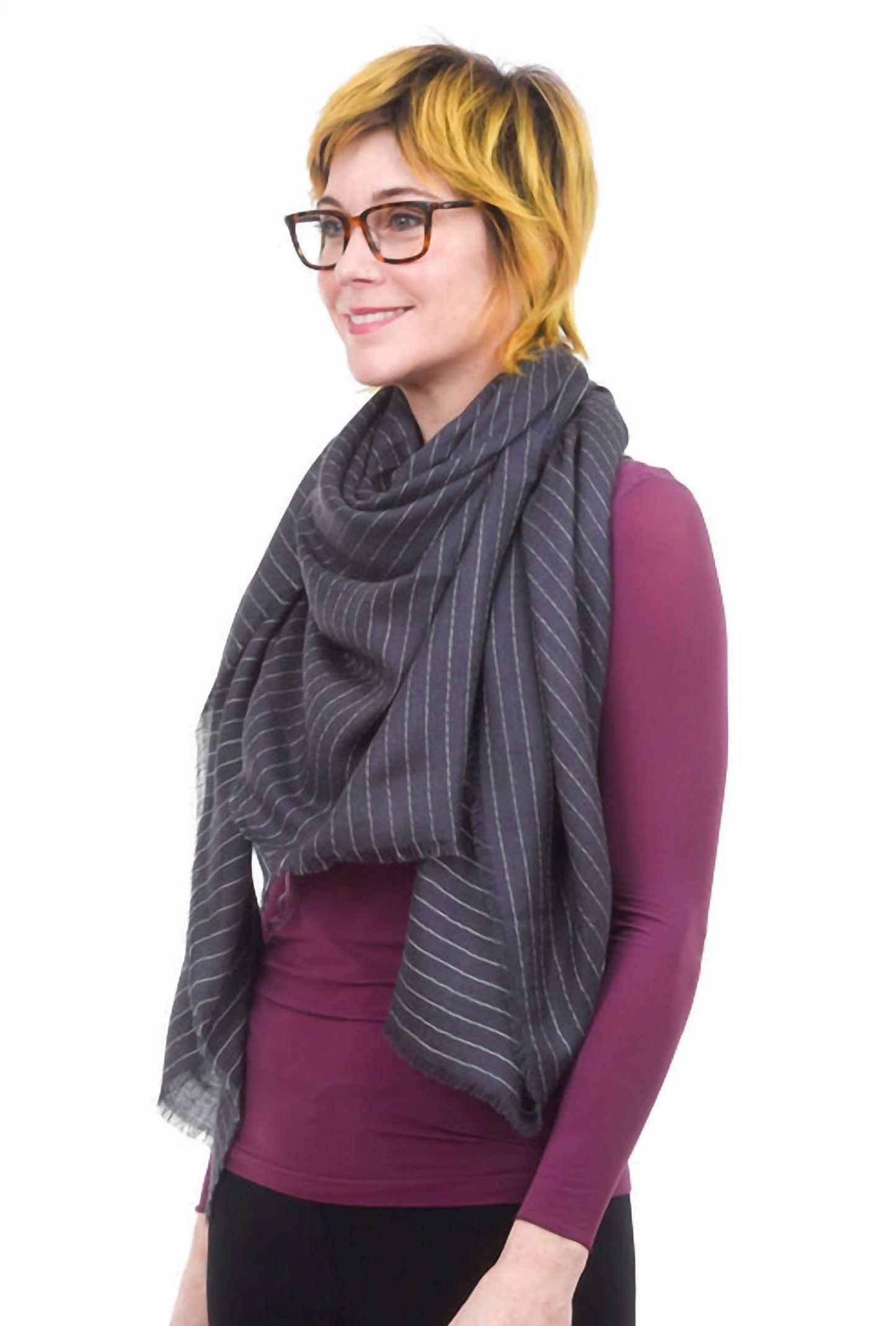 Blue Pacific Fashion - Tissue Stripe Scarf