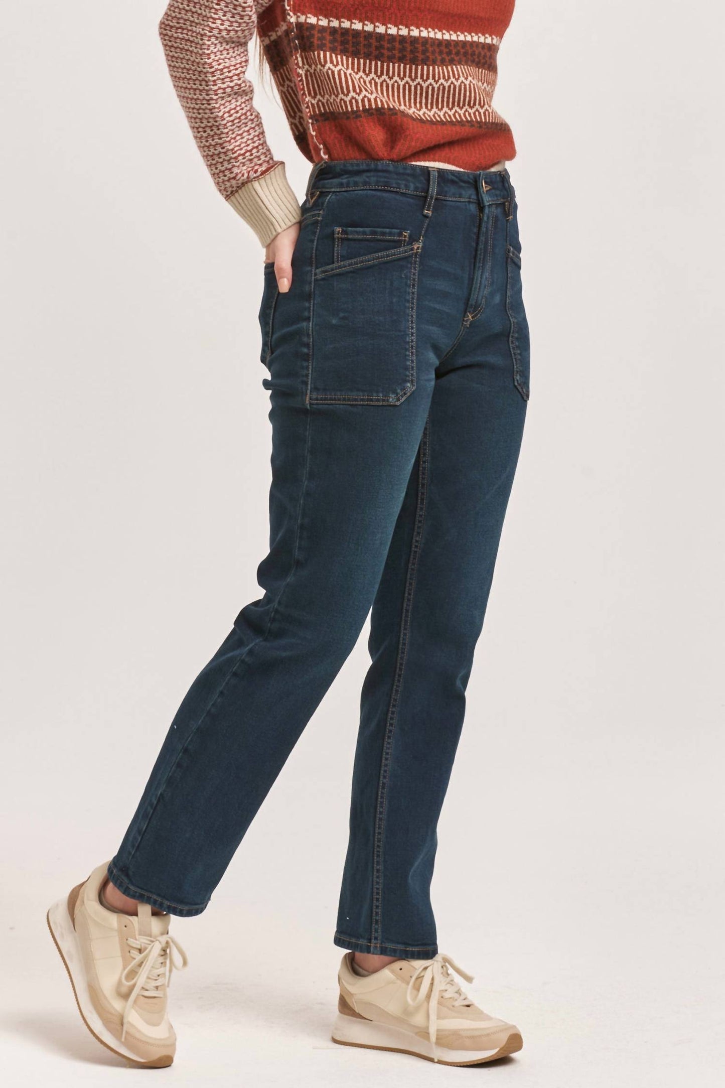Dear John Denim - Jodi Super High Rise Utility Pockets Straight Jeans