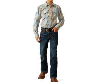 Ariat - Boy's Howe Long Sleeve Retro Plaid Shirt