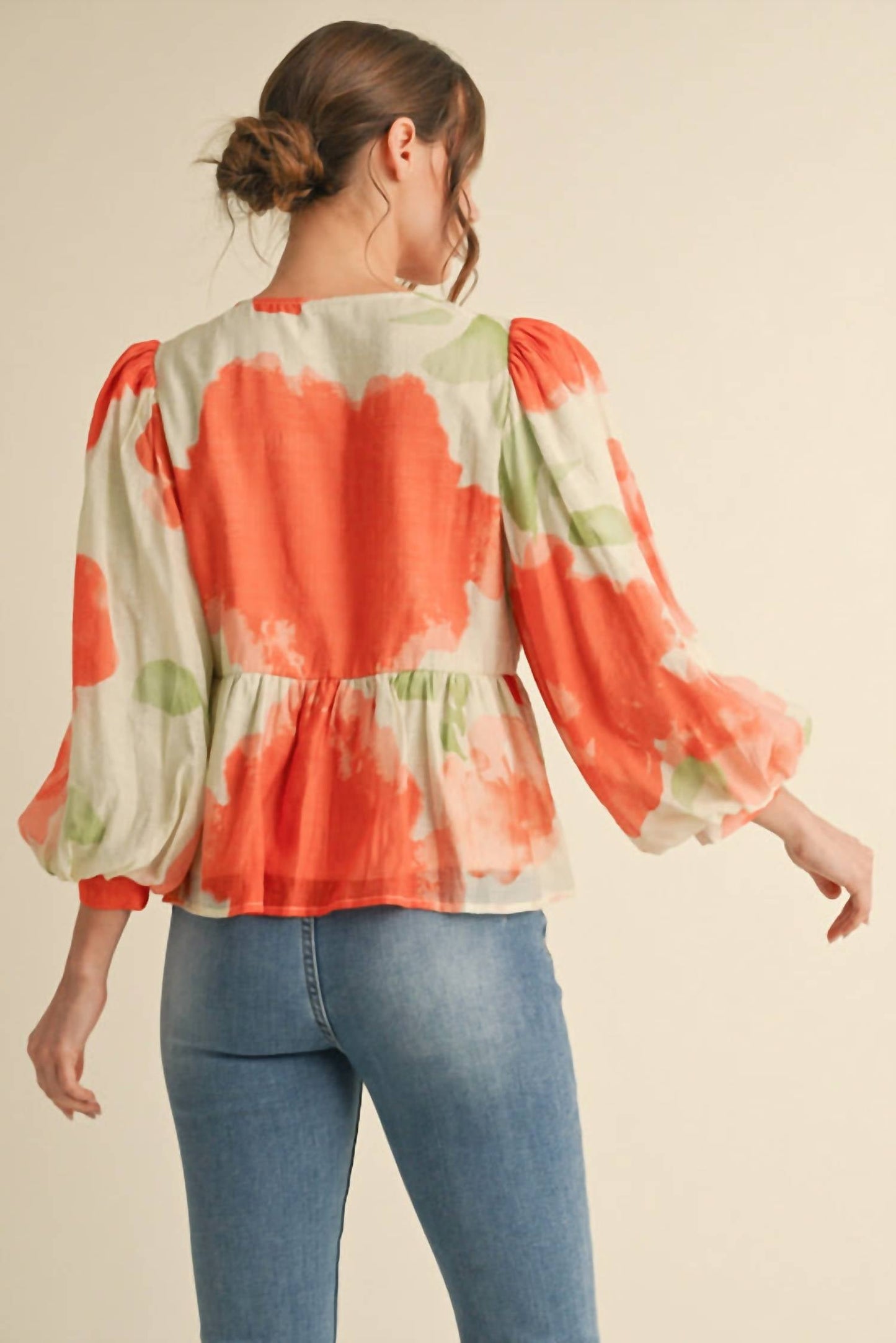 Jodifl - Meyer Puff Sleeve Bow Top
