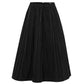 Theo The Label - Women's Theia Striped Taffeta Pleated Midi Skirt