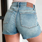 Judy Blue - Mid Rise Button Fly Distressed Shorts