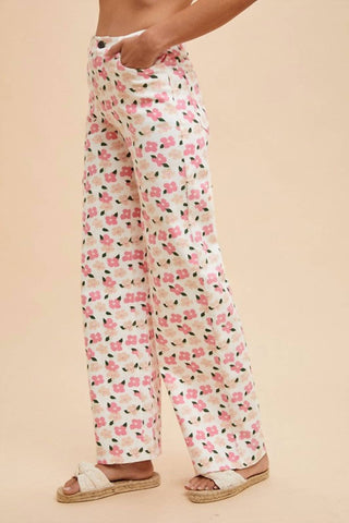 Anniewear - Daisy Denim Floral Jeans
