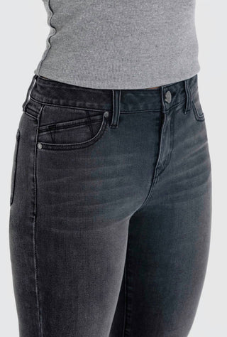 1822 Denim - Hi-low Fray Hem Ankle Boot Jean